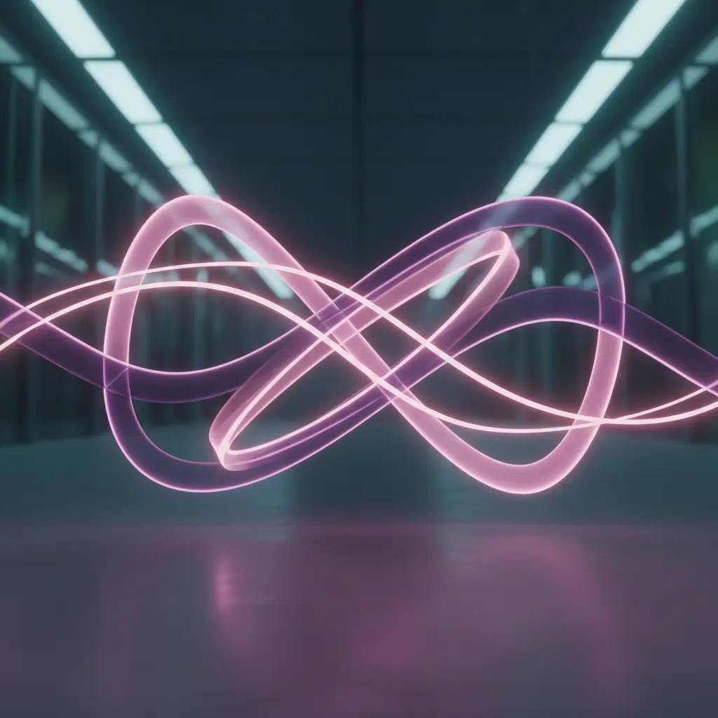 Abstract glowing neon rings