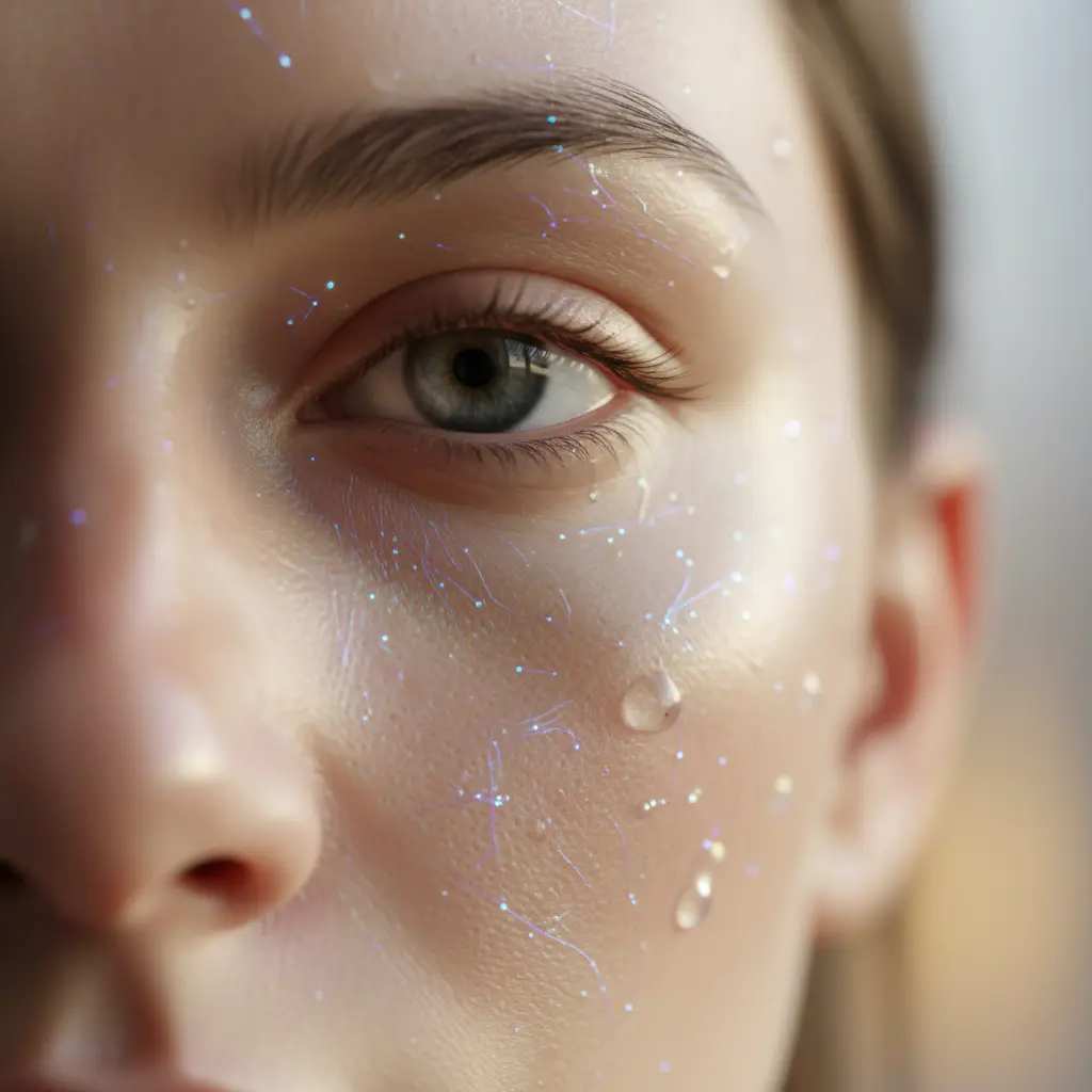 Close-up of radiant skin
